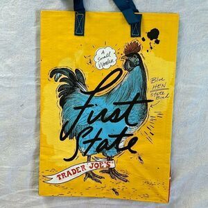 Trader Joe’s Plastic Reusable Shopping Tote Bag 6 Gallon Delaware Collectible